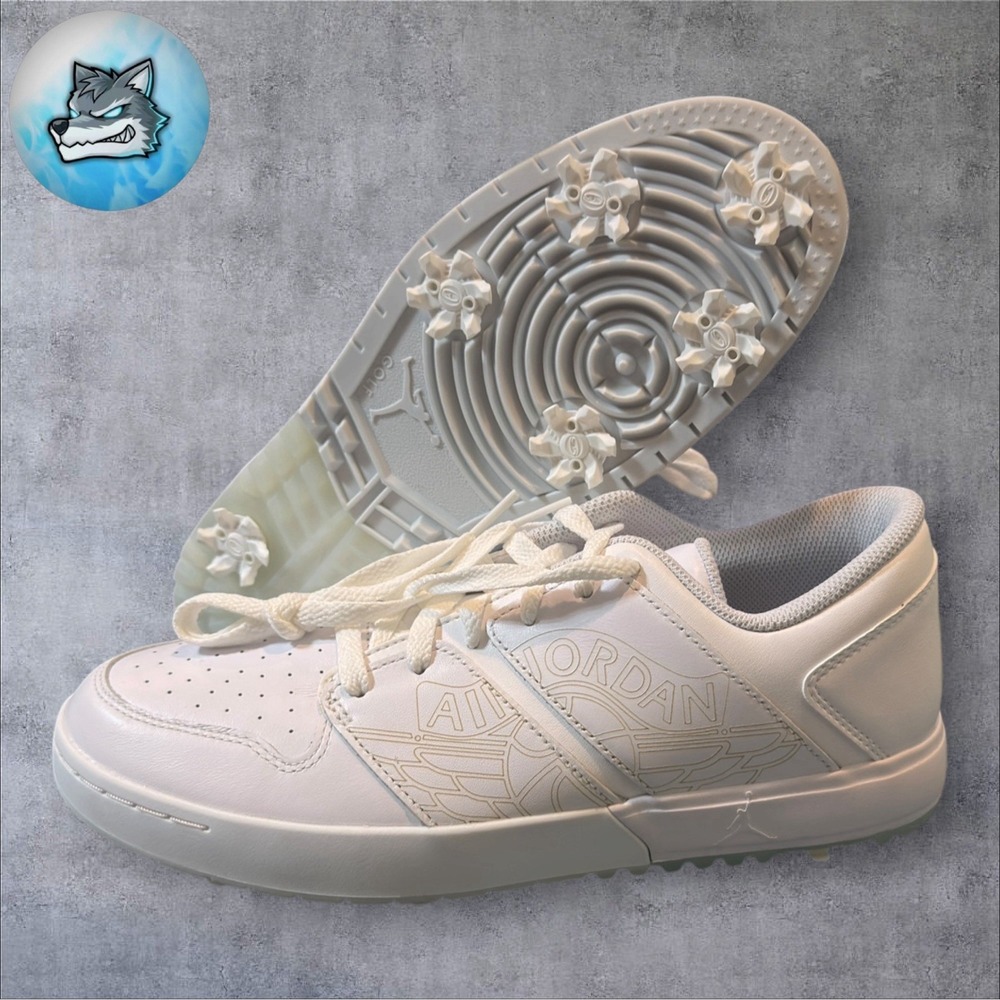 Nike Air Jordan Nu Retro 1 Low Golf White Pure Platinum Mens Size 8.5 FZ4153-100